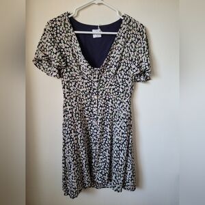 Princess Polly navy daisy mini dress Size 4